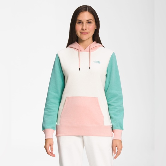 NWT The North Face Cotton Blend Color Block Pullover Hoodie | Fall | Cozy - Picture 1 of 12